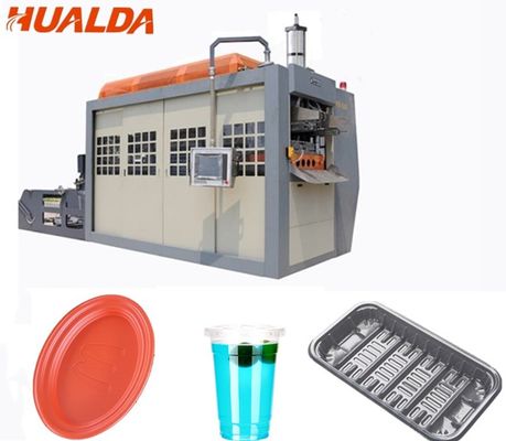 چین دستگاه قالب گیری پلاستیکی یکبار مصرف 25 - 35 کنترل جریان PLC / Stroke / Min Capacity تامین کننده