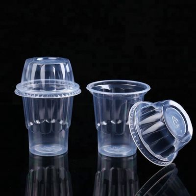 چین کمپرسور ارزان قیمت 10oz فنجان پلاستیکی PET برای بستنی با درب تامین کننده