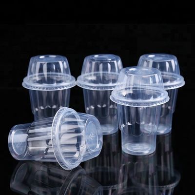 کمپرسور ارزان قیمت 10oz فنجان پلاستیکی PET برای بستنی با درب تامین کننده