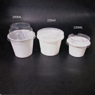کمپرسور ارزان قیمت 10oz فنجان پلاستیکی PET برای بستنی با درب تامین کننده
