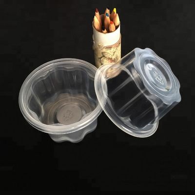کمپرسور ارزان قیمت 10oz فنجان پلاستیکی PET برای بستنی با درب تامین کننده